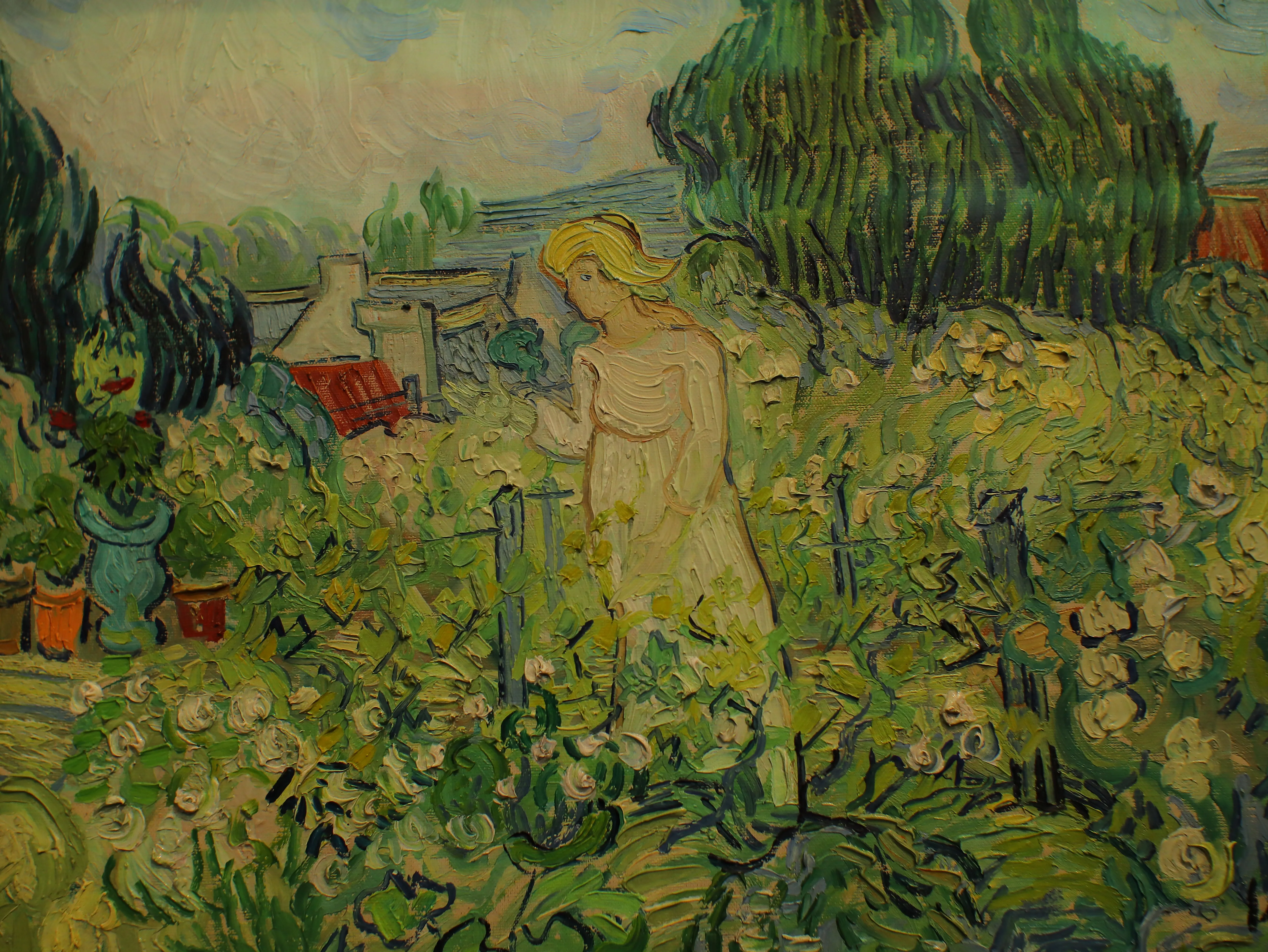 Look closely at her eyes. She's looking at you! - Mademoiselle Gaschet, Van Gogh